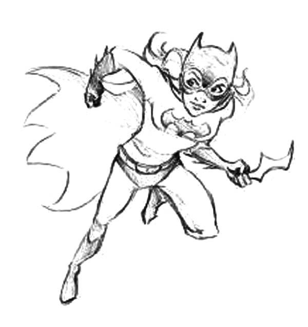 600x637 Batgirl Weapon Coloring Pages Best Place To Color