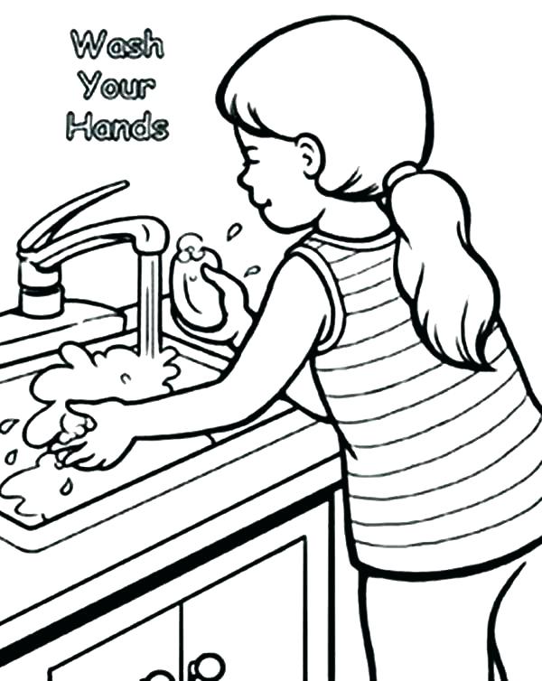 600x754 Handwashing Coloring Pages Coloring Pages Hand Washing Coloring