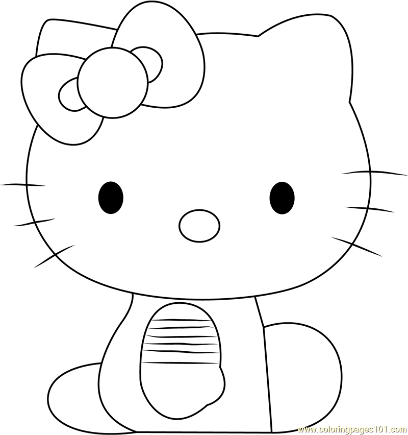 800x852 Hello Kitty Coloring Pages