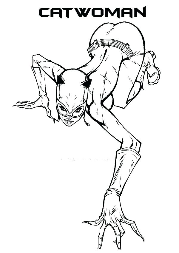 600x848 Catwoman Coloring Page Slowly Coloring Pages Batman Vs Catwoman