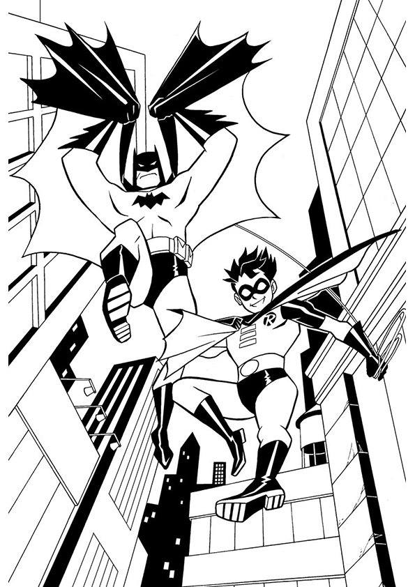 595x842 Batman Robin Coloring Pages