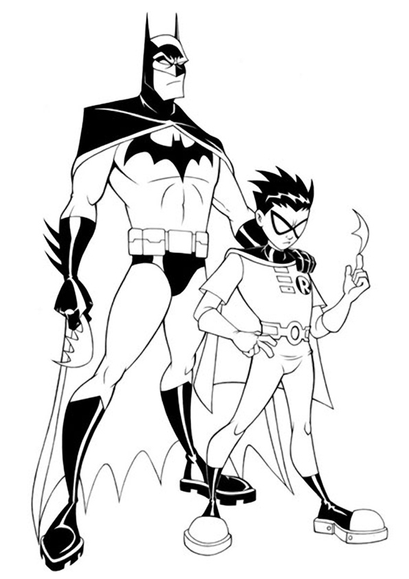 595x842 Batman And Robin Coloring Page