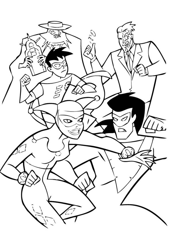 602x850 Batman, Spiderman And Superman Coloring Pages