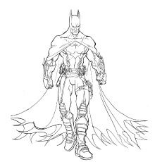 230x230 Batman Arkham Knight Sketches Drawings Batman Coloring Pages