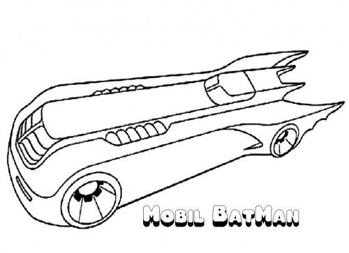 500x363 The Car Very Quick Batman Coloring Page Cartoons