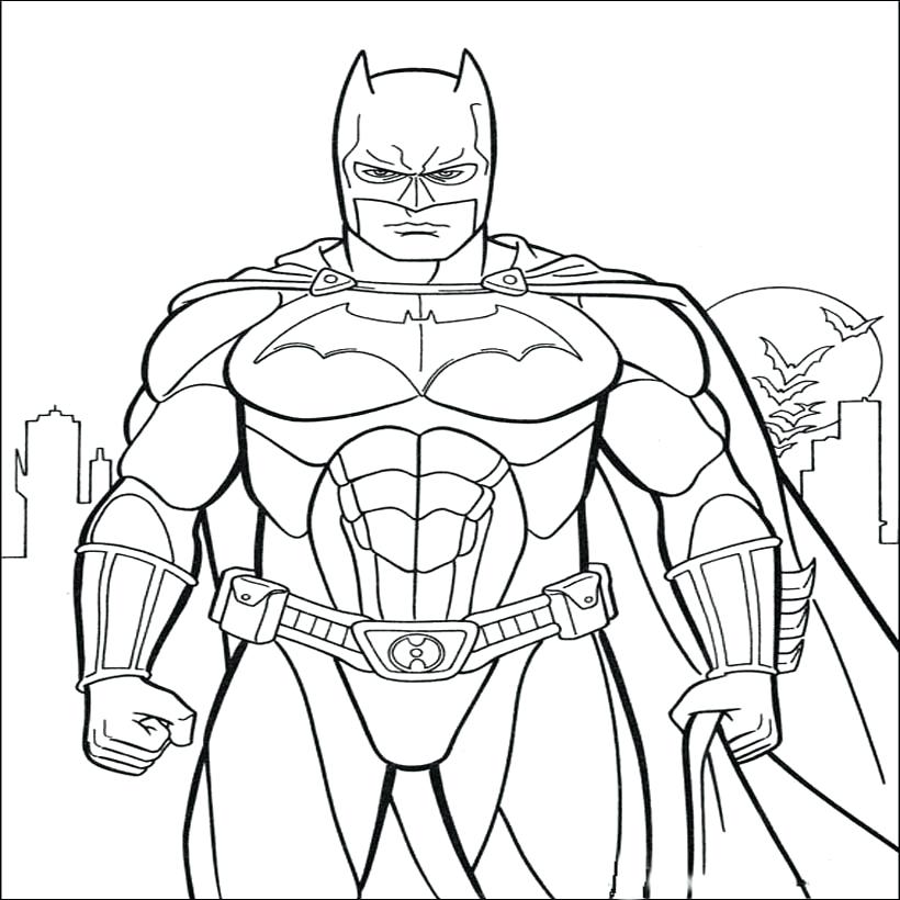 820x820 Batman Color Page Batman Cartoon Coloring Pages Superman Batman