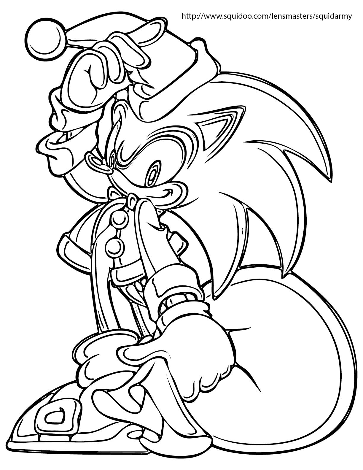 1224x1584 Sonic The Hedgehog Coloring Pages For Christmas