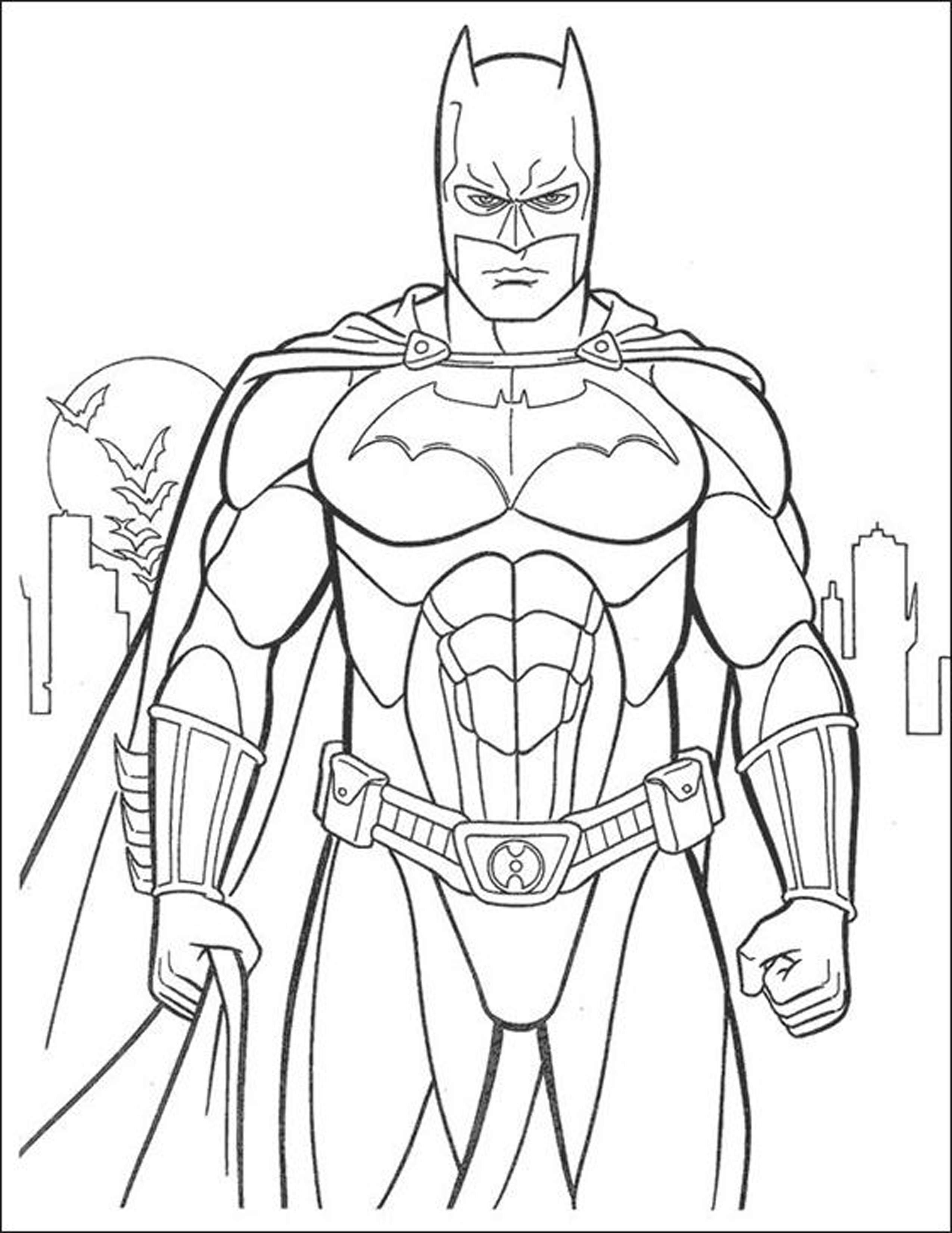 2550x3301 Batman Coloring Page Pages To Print
