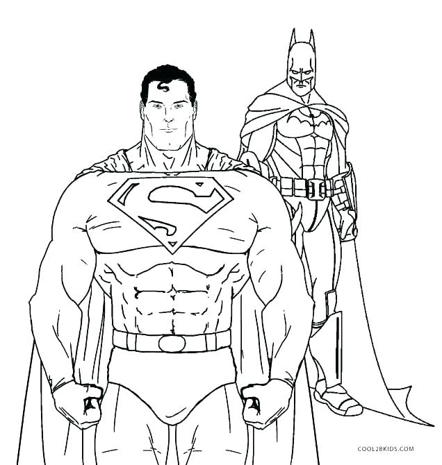 636x670 Contemporary Superman And Batman Coloring Pages To Print Colouring