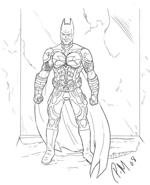 510x628 Dark Knight Batman Coloring Pages