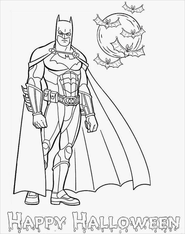 Batman Halloween Coloring Pages