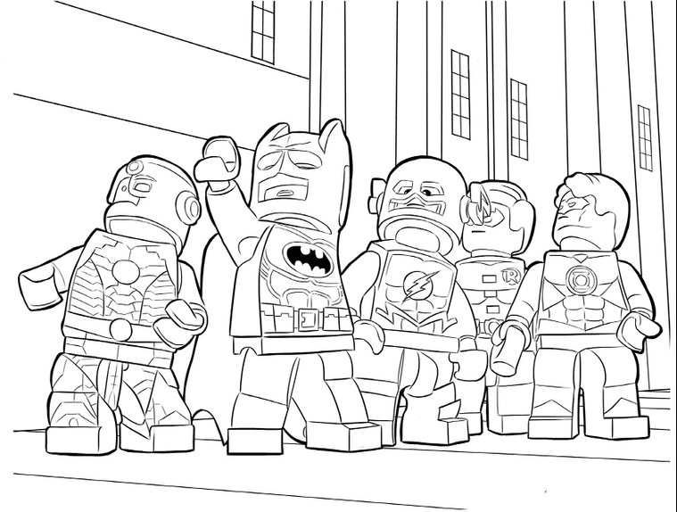 759x574 Lego Batman Superheroes Coloring Pages Within Superhero Idea