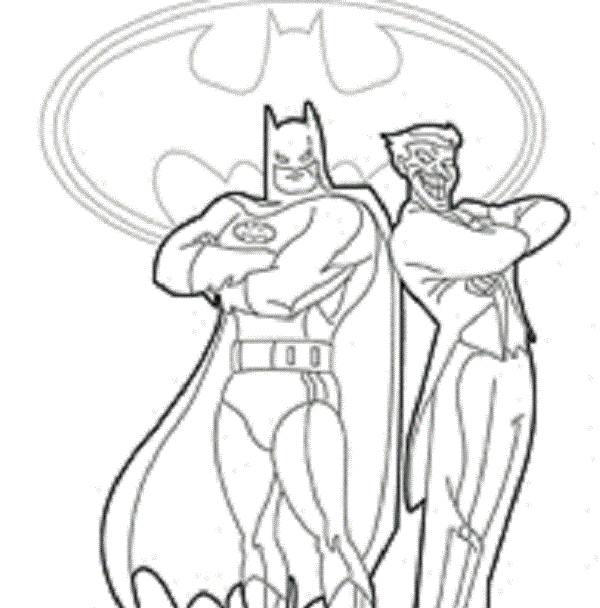 600x608 Batman And Joker Coloring Pages