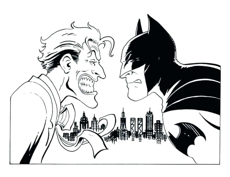 878x678 Batman And Joker Coloring Pages Robin Free Coloring Collection