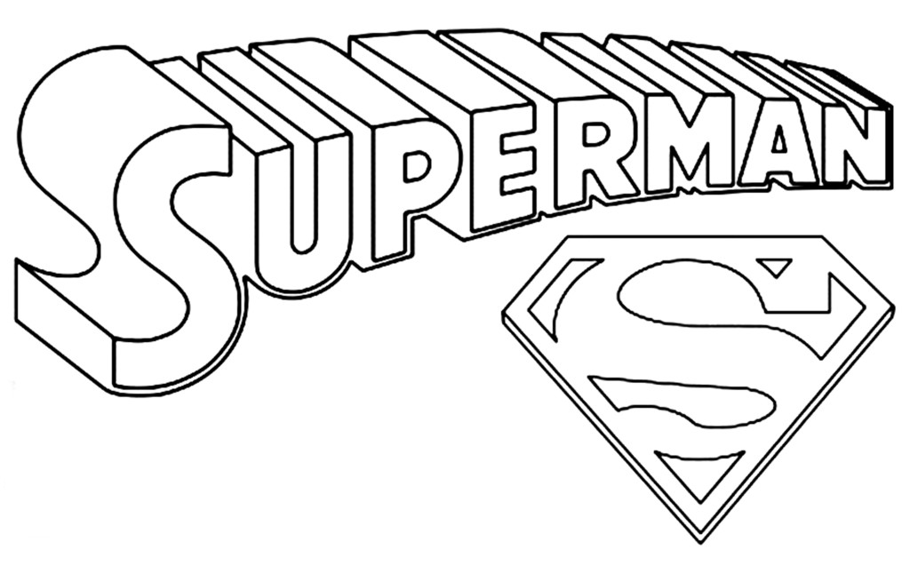 1024x646 Superman Logo Coloring Pages