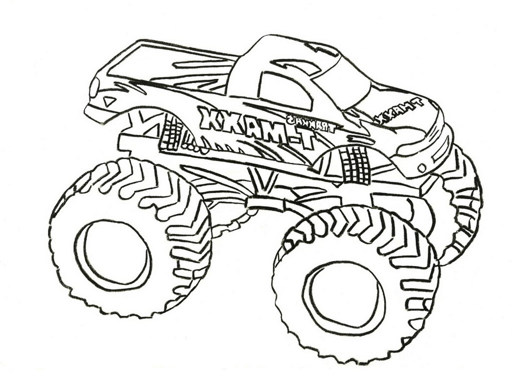 1048x761 Best Monster Trucks Coloring Sheets Free Printable