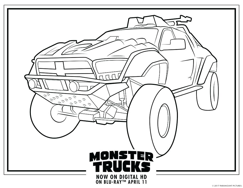 1000x773 Monster Trucks Coloring Pages Avenger Monster Truck Coloring Pages