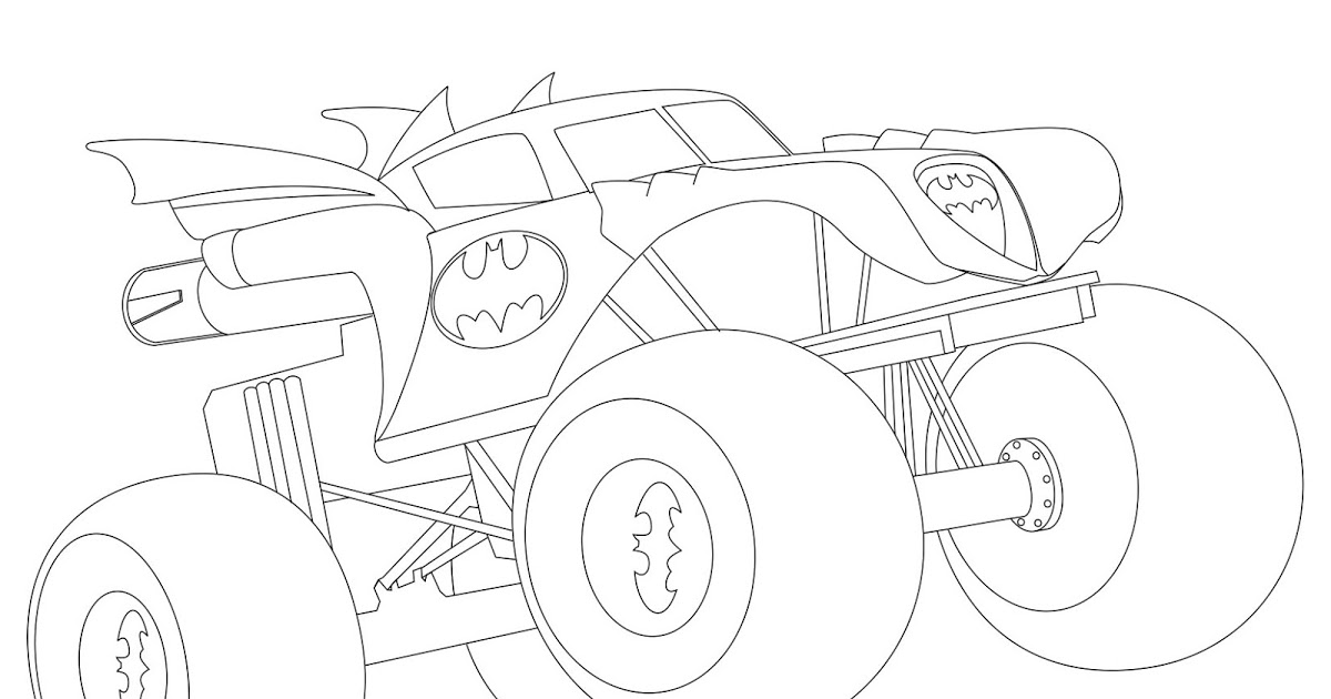 1200x630 Batman Monster Truck Coloring Page