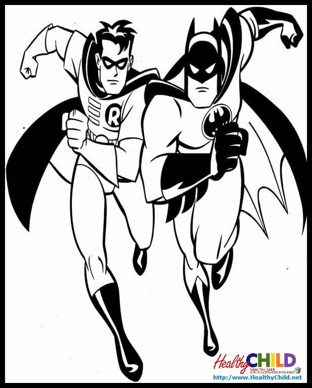 620x770 Batman And Robin Coloring Page