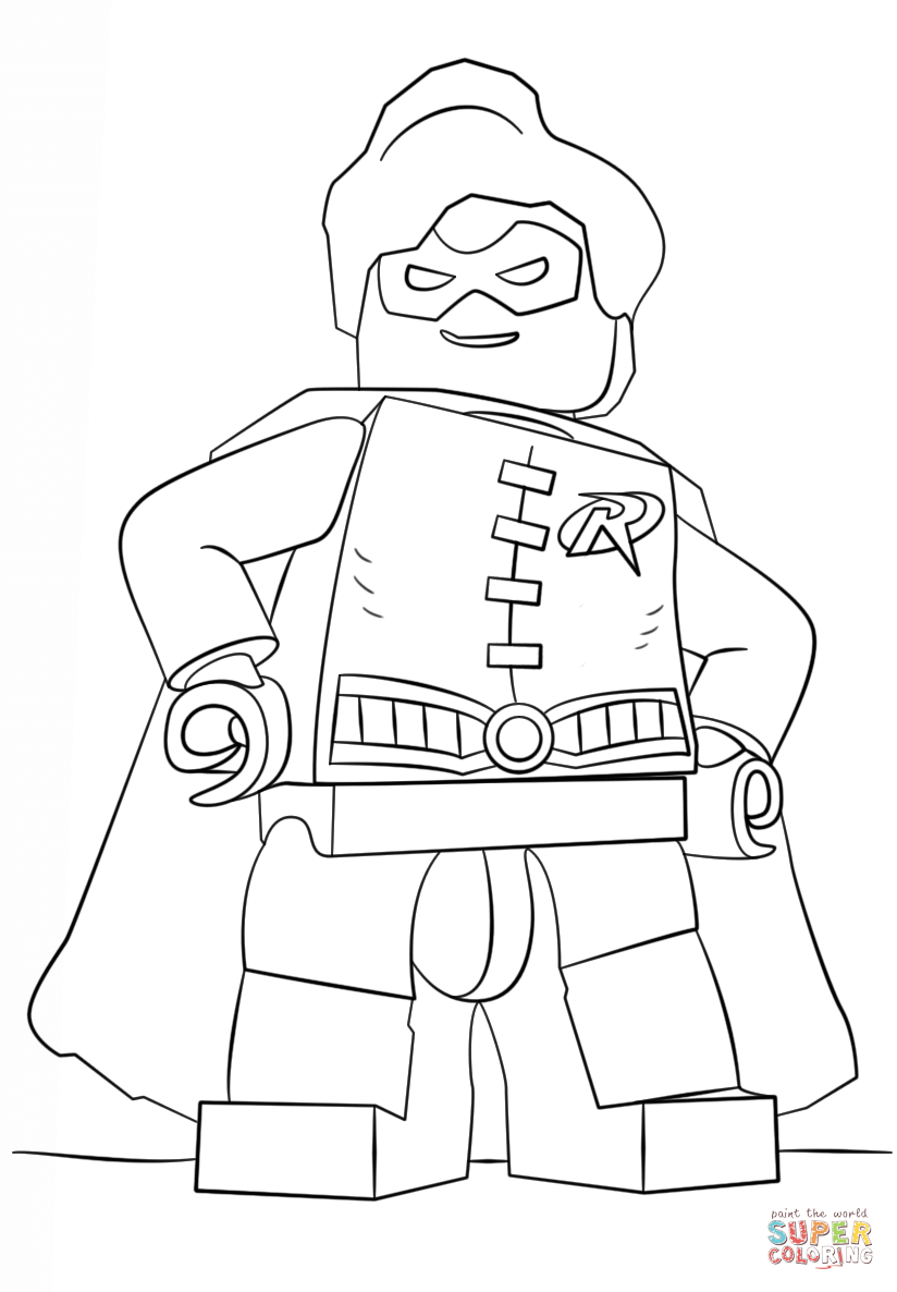 824x1186 Lego Robin Coloring Page Free Printable Pages And Batman