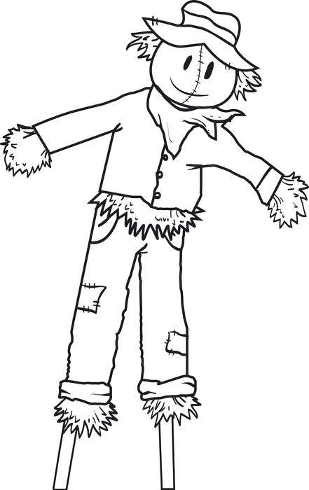 441x700 Free Scarecrow Coloring Pages Free Scarecrow Coloring Pages Free