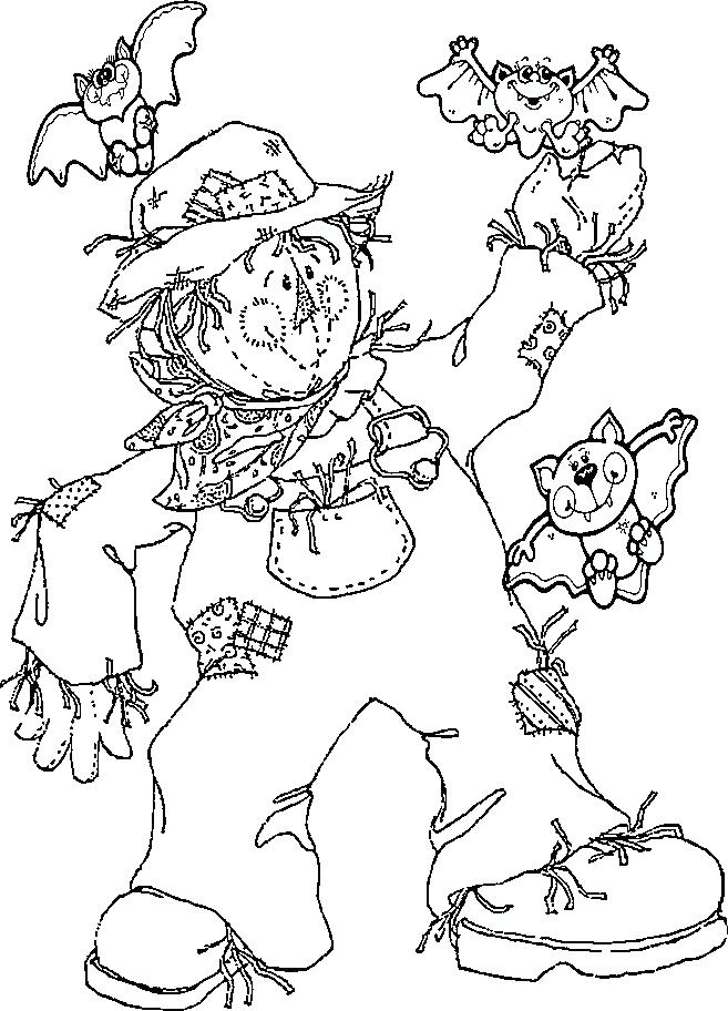 657x912 Scarecrow Coloring Page