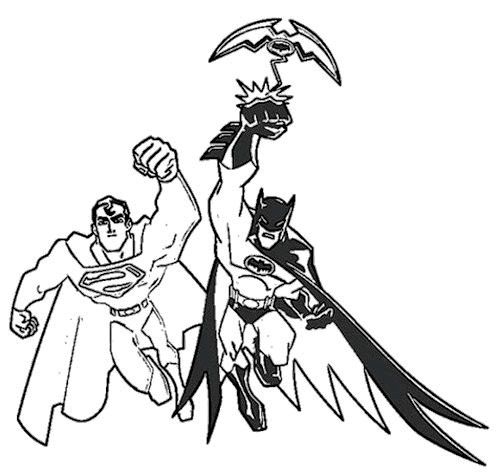 500x474 Batman And Superman Coloring Page Superman Batman