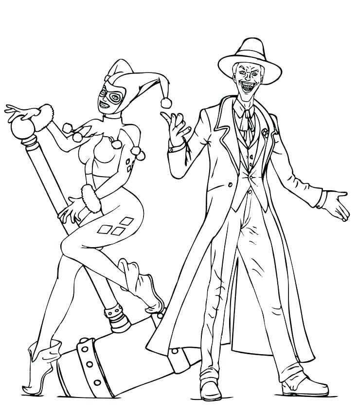 736x853 Batman And Joker Coloring Pages The Joker Coloring Pages Batman