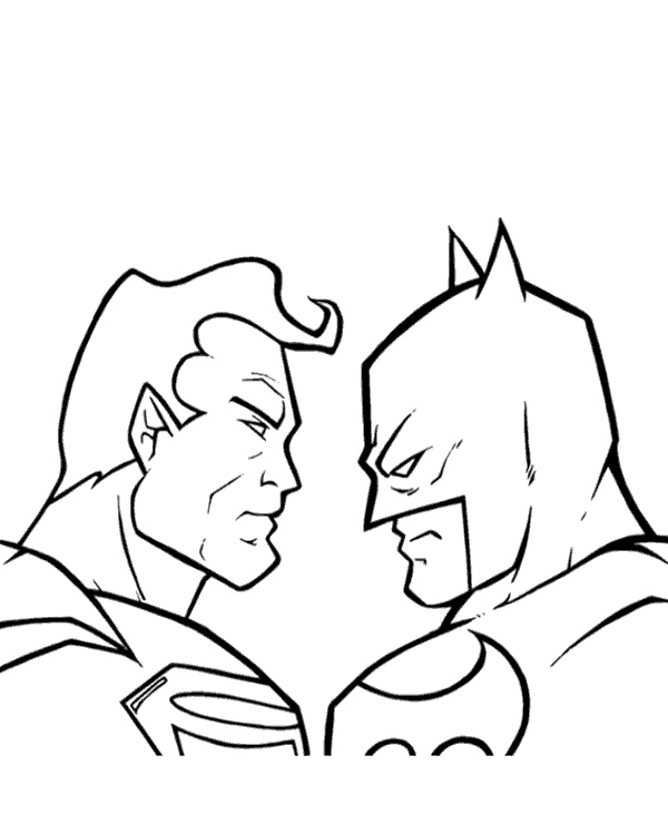600x740 Batman Vs Superman Coloring Pages