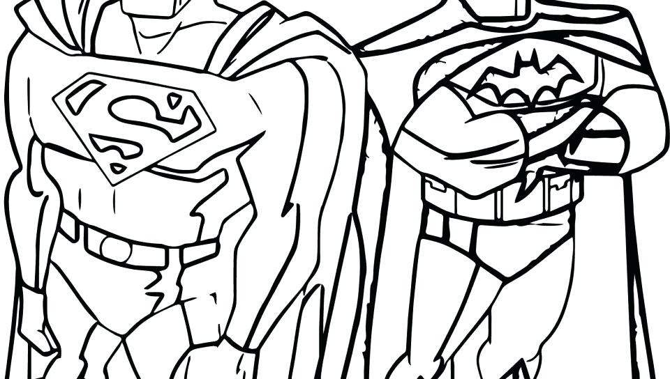 960x544 Batman And Superman Coloring Pages Free Printable Cartoon Batman