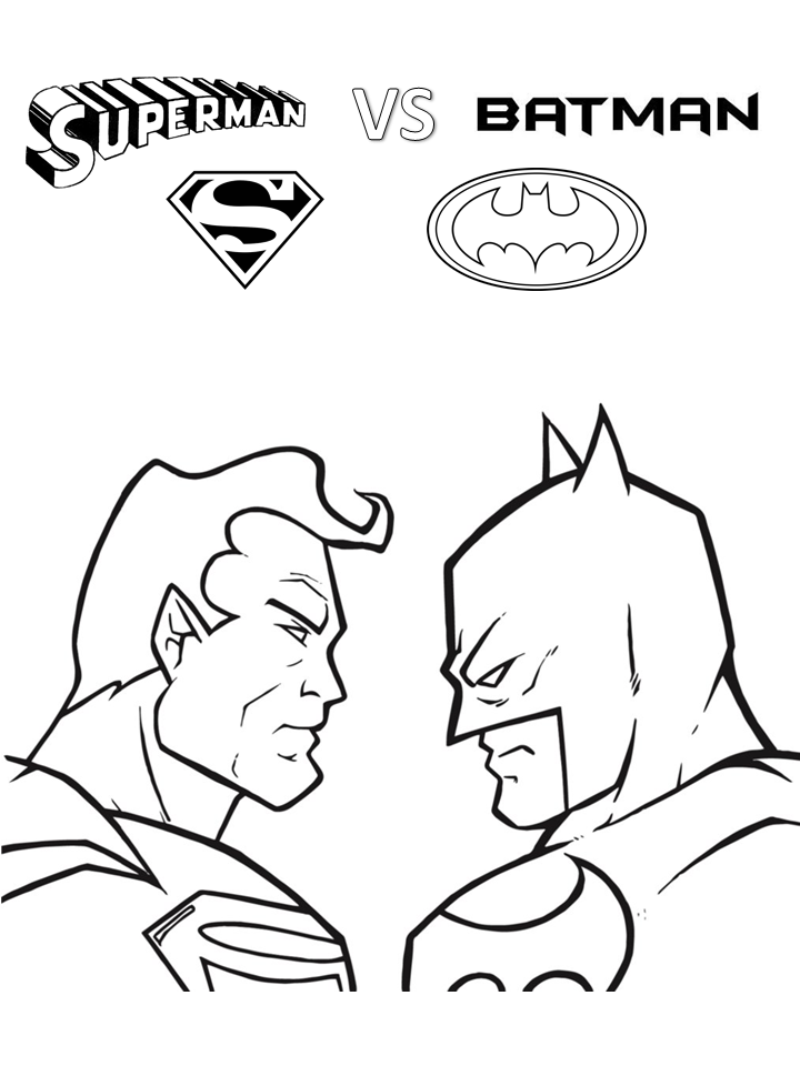 720x960 Batman Vs Superman Logo Coloring Pages