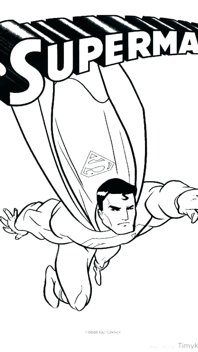 640x1136 Superman Coloring Pages Printable