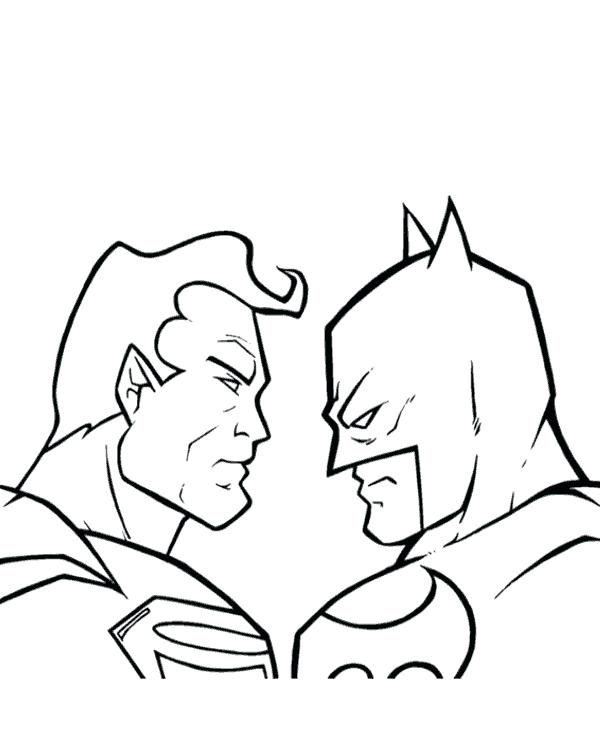 600x740 Batman Superman Coloring Pages Batman Superman Coloring Pages