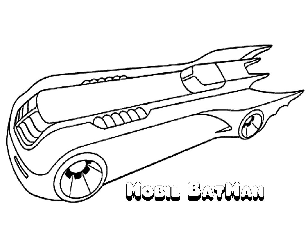 1024x768 Lovely Batmobile Coloring Pages