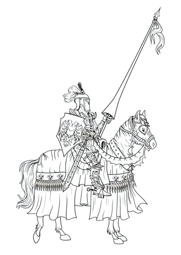 600x848 Coloring Pages Of Knights Knights One On One Battle Coloring Pages