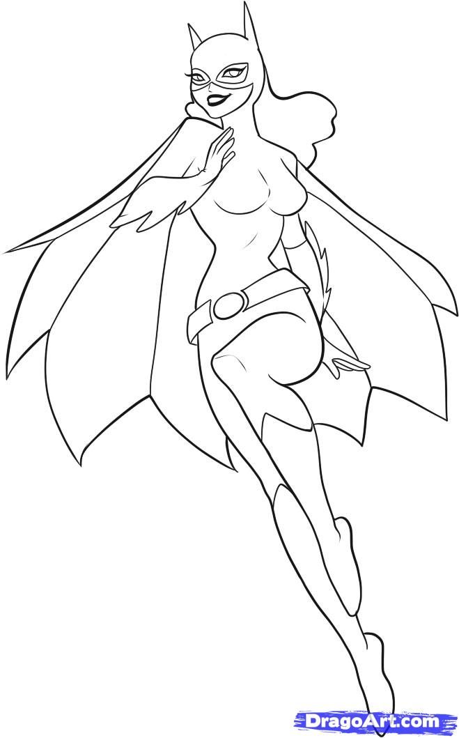 659x1059 How To Draw Batgirl Step Art Batgirl, Drawing