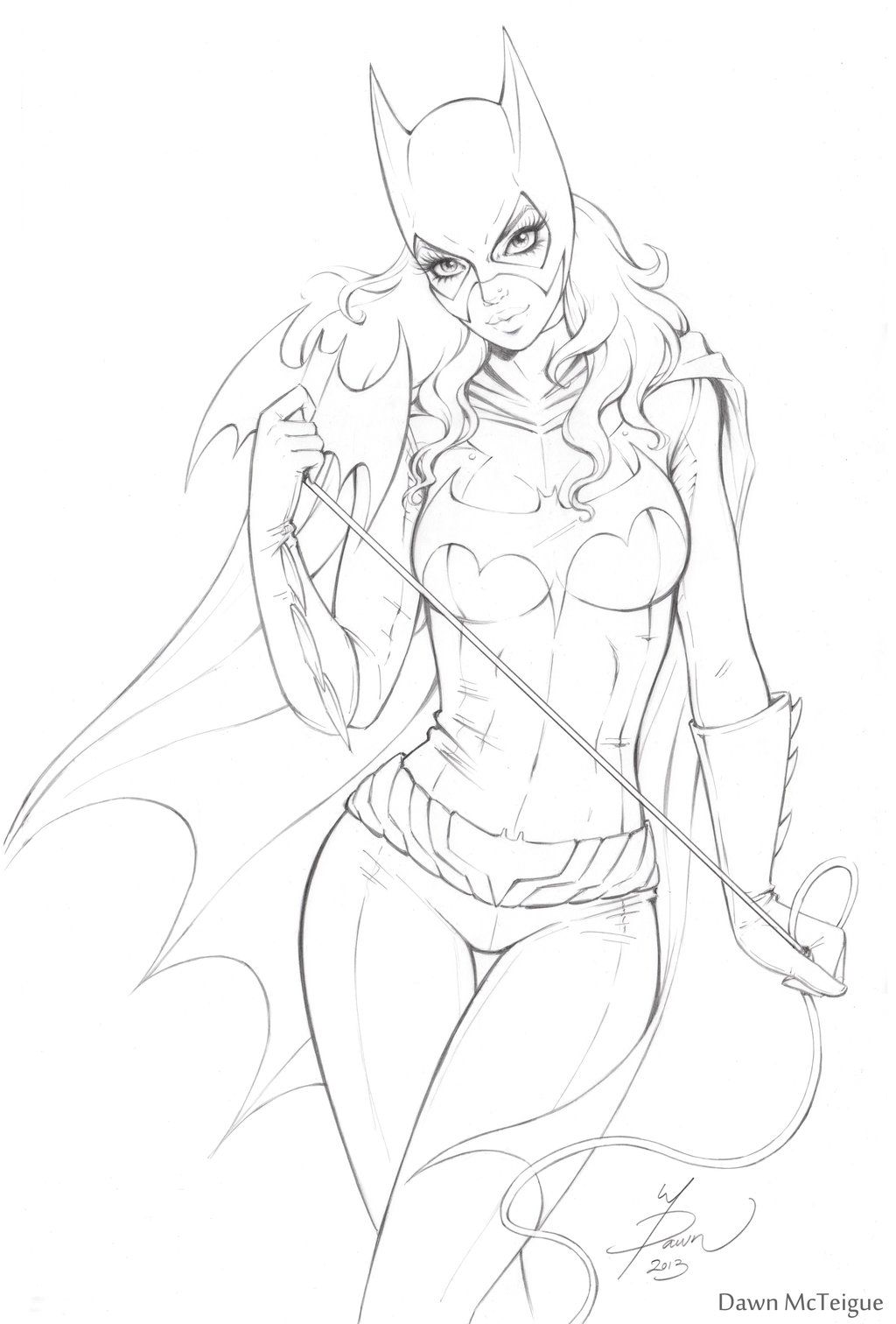 1024x1512 Batgirl Commission Pencils