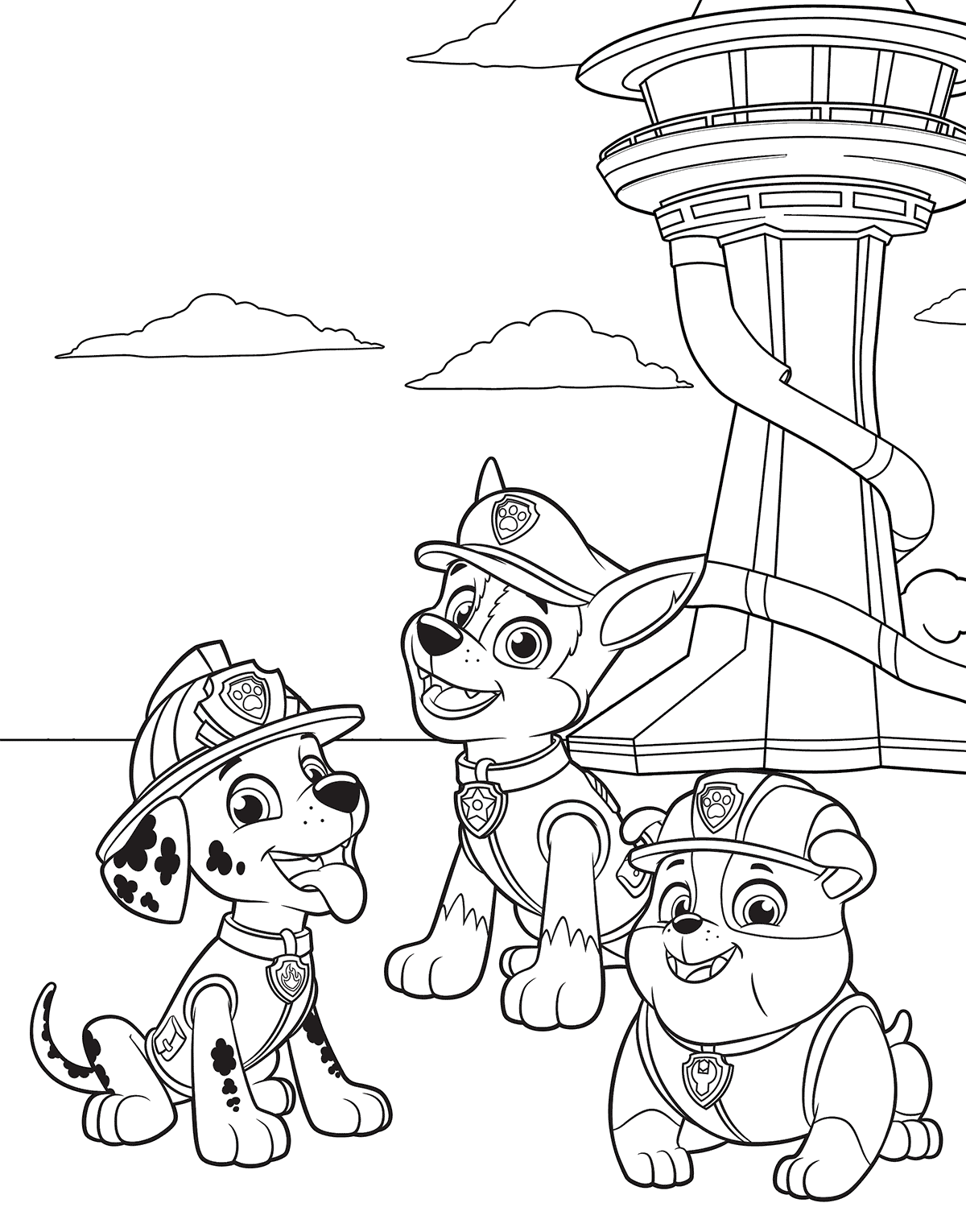 1200x1530 Paw Patrol In Adventure Bay Coloring Pages