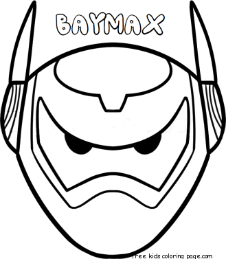 329x377 Print Out Mask Big Hero Baymax Armorfree Printable Coloring