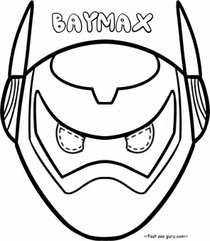 295x338 Printable Big Hero Baymax Armor Mask Coloring Pages Cut Out