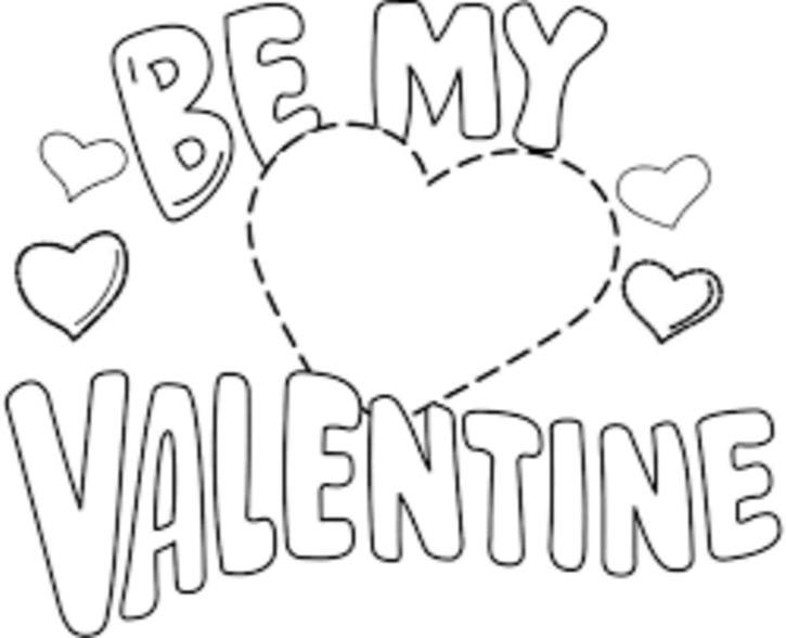 725x588 Be My Valentine Printable Coloring Book, Valentine Coloring
