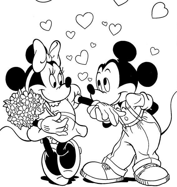 567x600 Disney Valentine Coloring Pages Valentines Day Coloring Pages