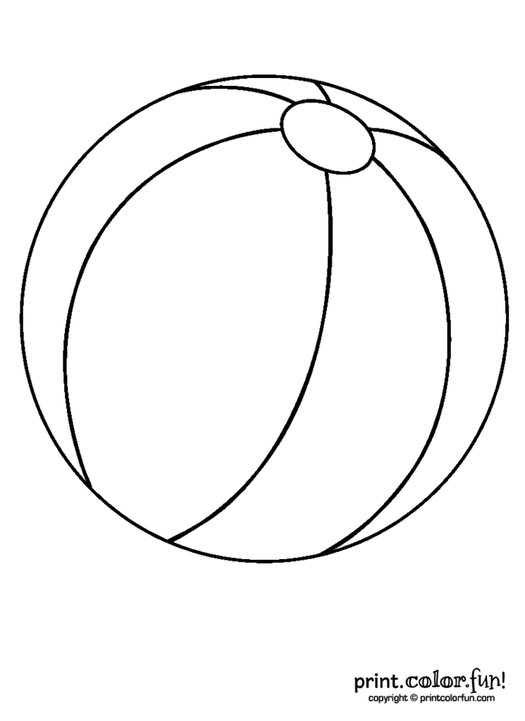 745x1024 Beach Ball Coloring Page