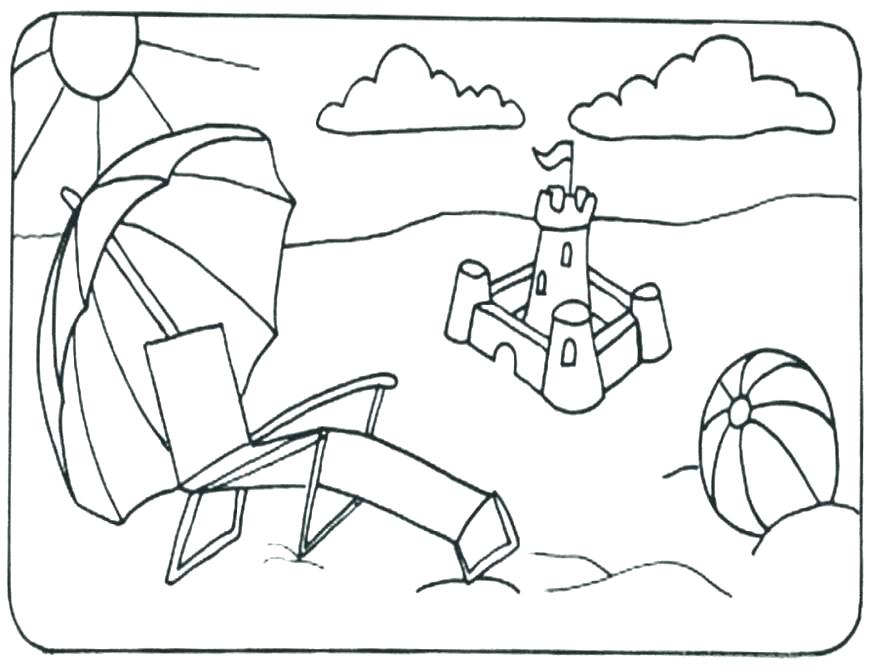 870x672 Beach Ball Coloring Page Coloring Pages Beach Beach Coloring Page