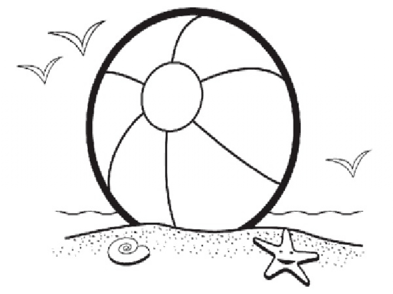 1280x960 Beach Ball Coloring Page Pages For Children