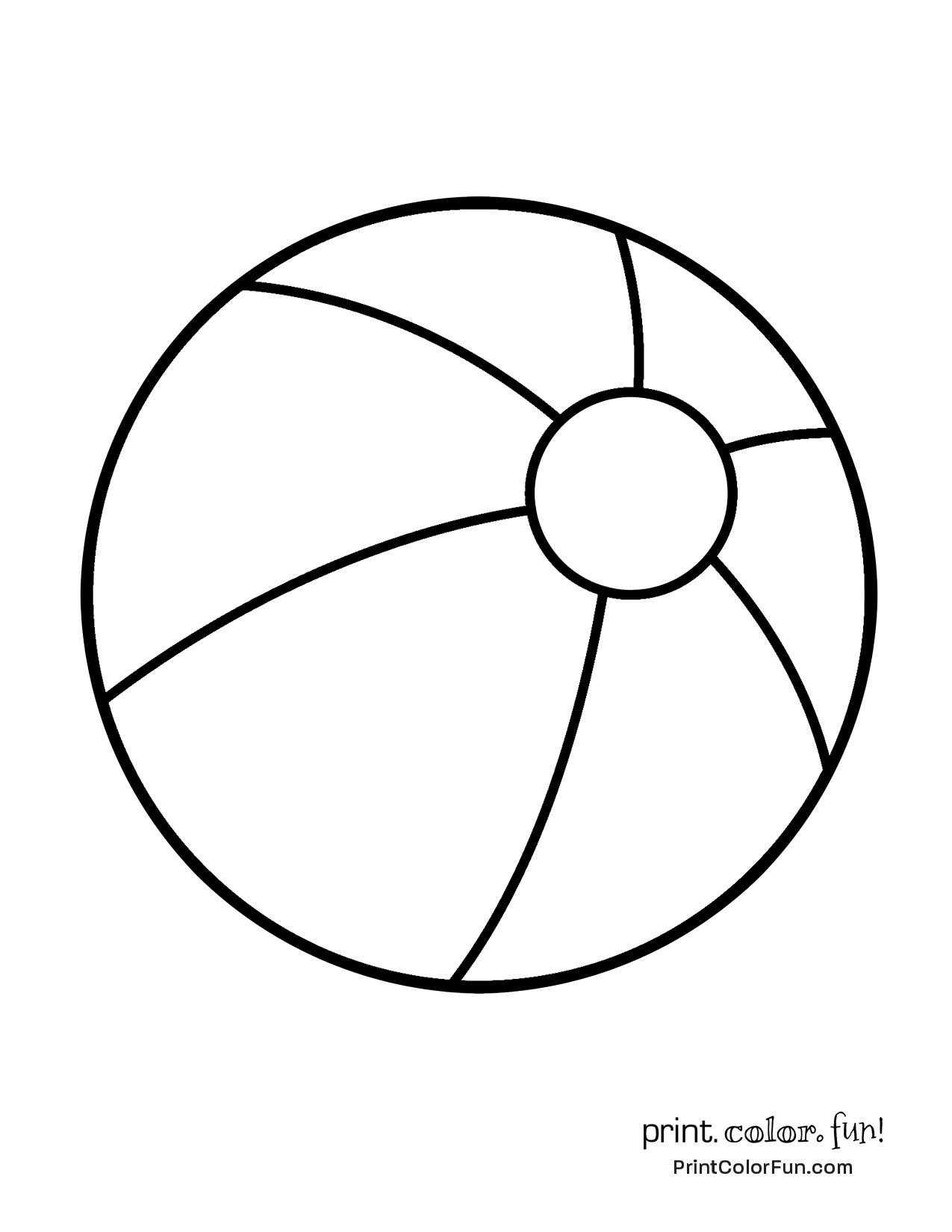 1275x1650 Summer Beach Ball Coloring Page Wecoloringpage Fair