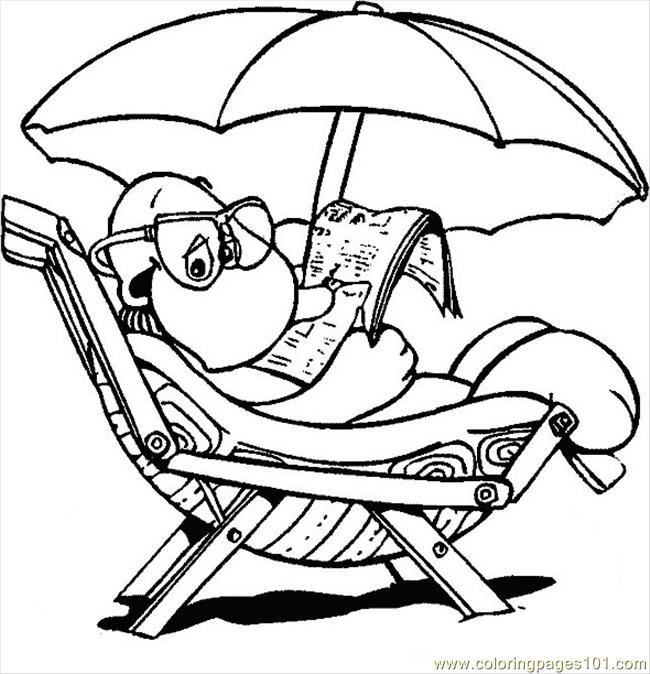 650x674 Turtle Beach Chair Coloring Page