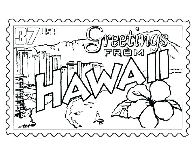 755x617 Hawaiian Coloring Pages Coloring Page Stamp Printable Coloring