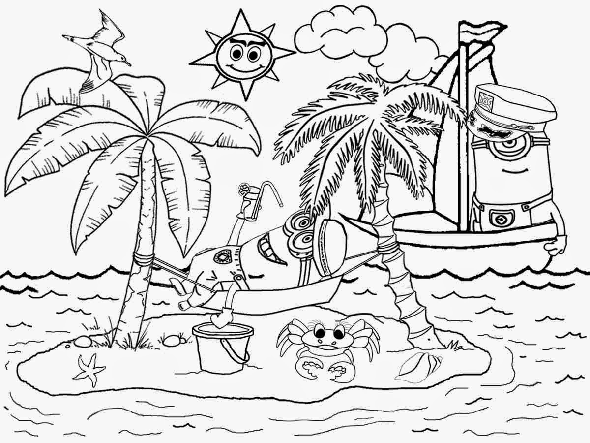 1200x900 Beach Coloring Pages For Adults Sun And Moon Coloring Pages Adult