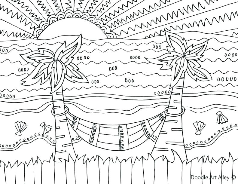 792x612 Beach Coloring Pages Summer Beach Coloring Page Pic Summer